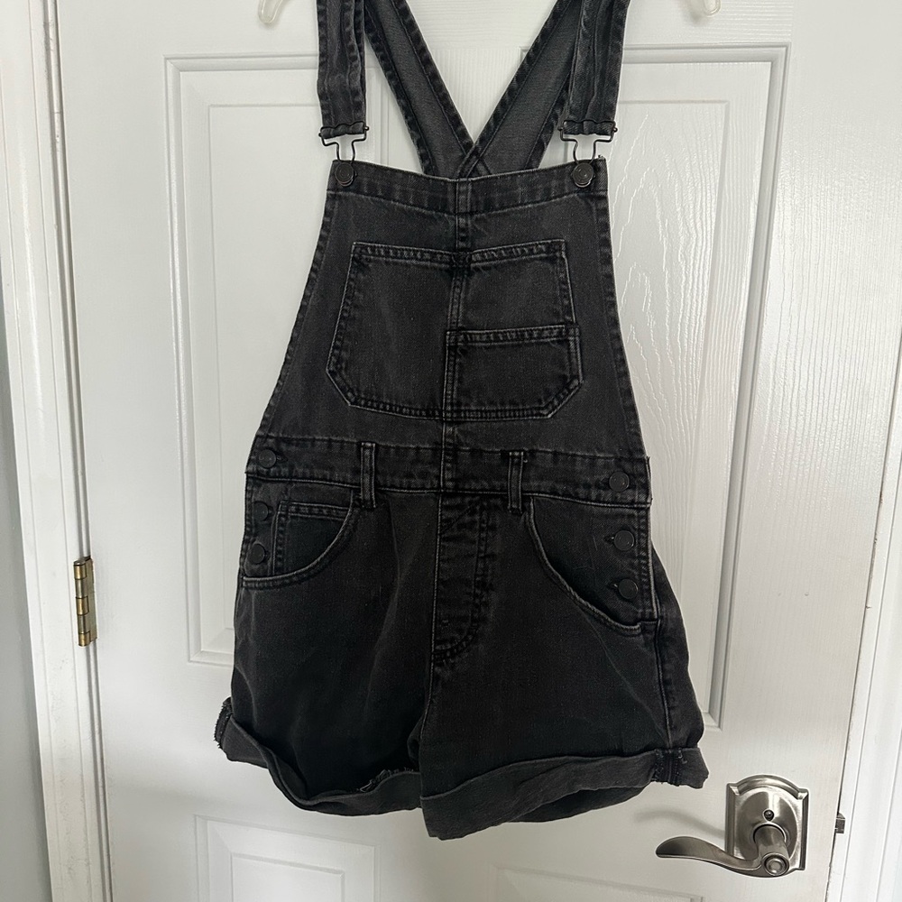Black Denim Overalls